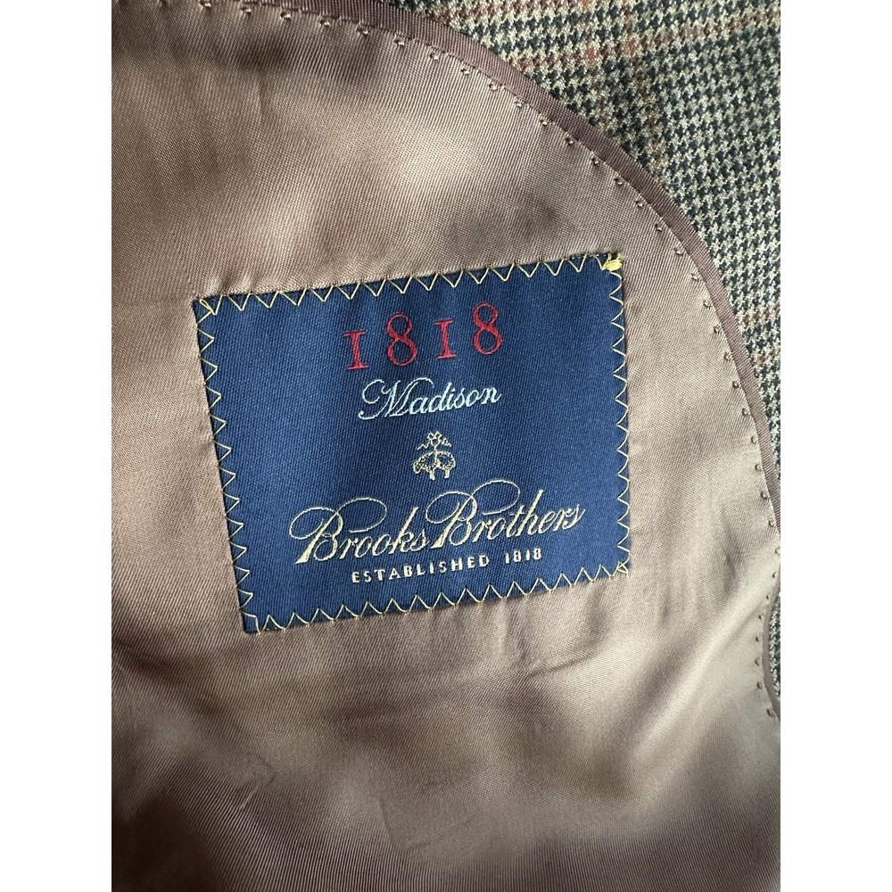 Brooks Brothers Sport Coat Mens 40S Brown 1818 Fitzgerald EThomas Wool Cashmere - Picture 11 of 13